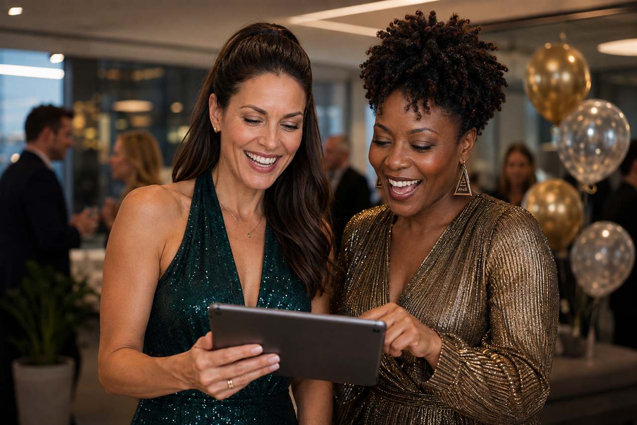 Alexandra and Amara choosing the music